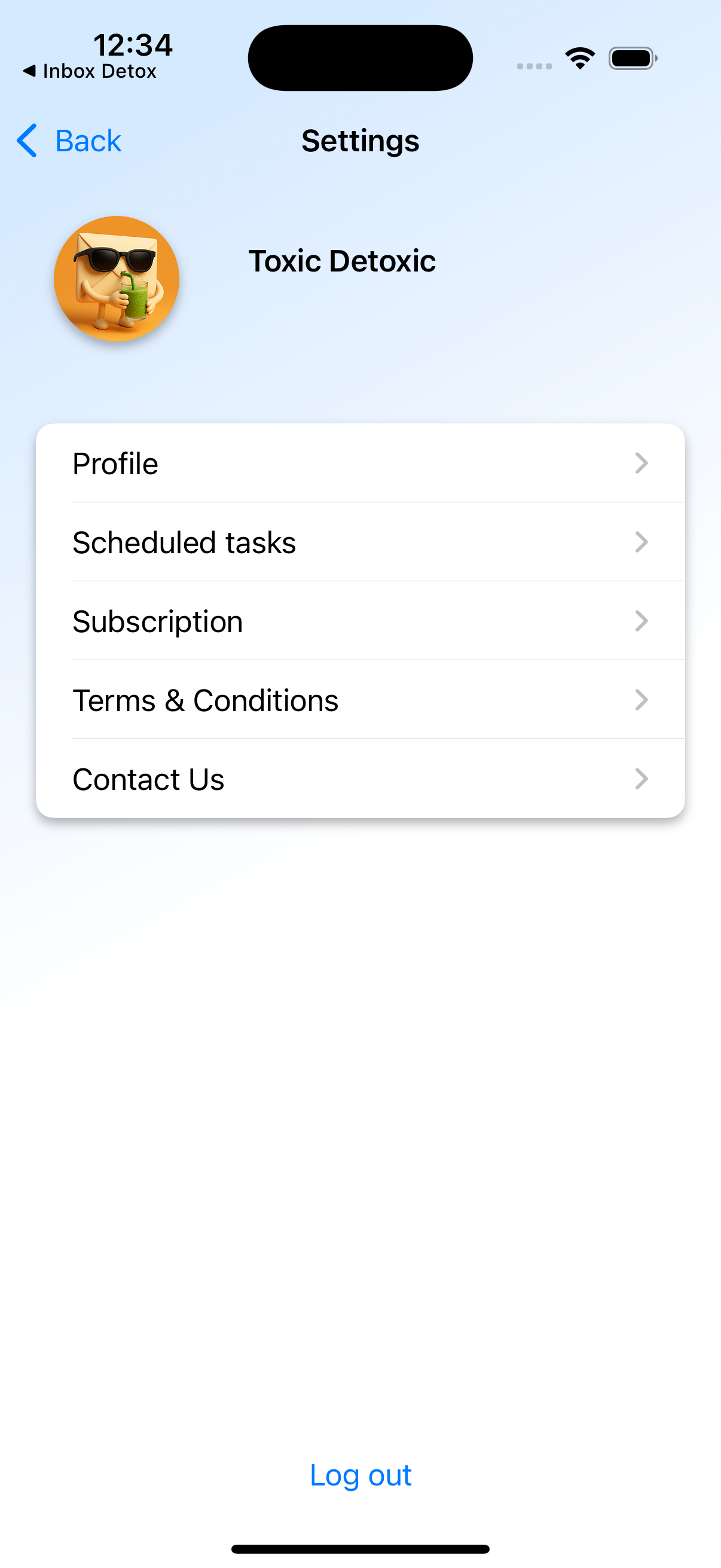 Inbox Detox App Screenshot 2